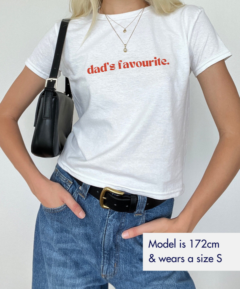 "DAD'S FAVOURITE." BABY TEE